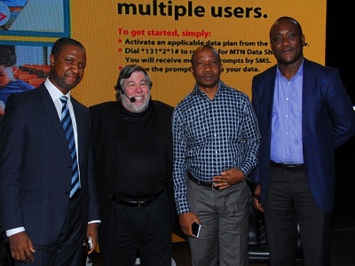 (L-r): Obinna Nweje, regional general manager, East, MTN Nigeria, Steve Wozniak, co-founder, Apple Computers / guest speaker, Kola Oyeyemi, general manager, Consumer Marketing, MTN and Adokiye Ikpoki, captain, Port Harcourt Golf Club at the MTN Leadership Seminar with Steve Wozniak held in Port Harcourt, Rivers state, recently.